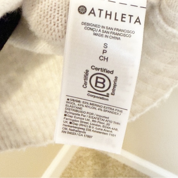 Athleta wall V-neck tunic sweater S - Picture 9 of 12